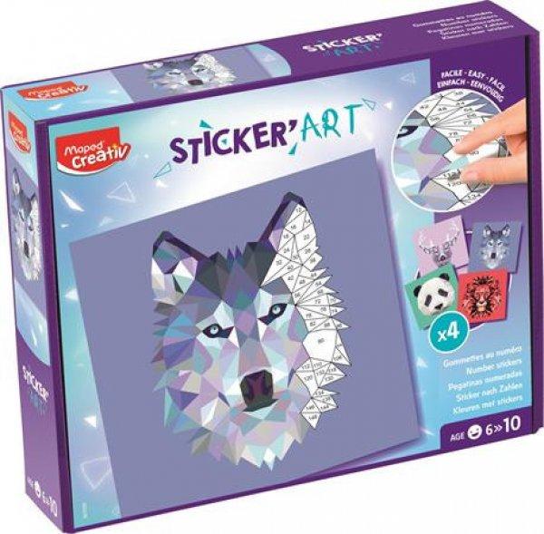 Kreatív matricás készlet, MAPED CREATIV "Sticker' Art",
állatok