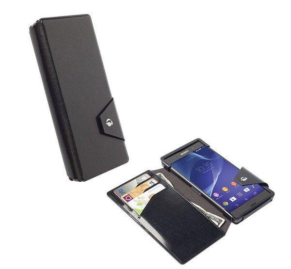 KRUSELL FlipWallet KALMAR tok álló, bőr hatású (FLIP, oldalra nyíló,
bankkártya tartó) FEKETE Sony Xperia Z3 (D6653)
