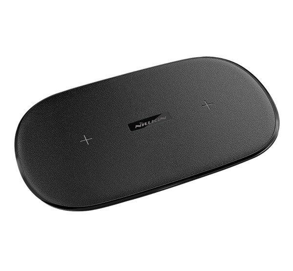 NILLKIN asztali töltő (10W, gyorstöltő, wireless, 2 készülék egyidejű
töltése, bőr hatású) FEKETE