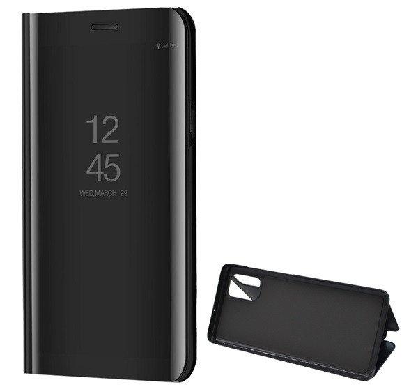 Tok álló (aktív FLIP, oldalra nyíló, asztali tartó funkció, tükrös
felület, Mirror View Case) FEKETE Samsung Galaxy A51 (SM-A515F)