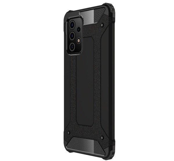 Defender műanyag telefonvédő (közepesen ütésálló, légpárnás sarok,
szilikon belső, fémhatás) FEKETE Samsung Galaxy A72 5G (SM-A726F), Samsung
Galaxy A72 4G (SM-A725F)