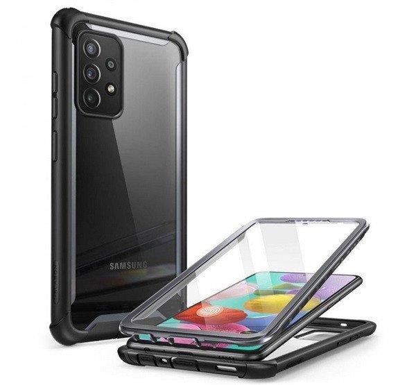 SUPCASE IBLSN szilikon telefonvédő (közepesen ütésálló, légpárnás
sarok, műanyag előlap, akril hátlap) FEKETE Samsung Galaxy A72 4G (SM-A725F),
Samsung Galaxy A72 5G (SM-A726F)