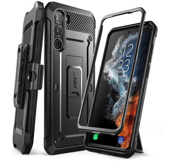 SUPCASE UNICORN BEETLE PRO defender műanyag telefonvédő (360°-os védelem,
közepesen ütésálló, műanyag előlap) FEKETE Samsung Galaxy S23 (SM-S911)