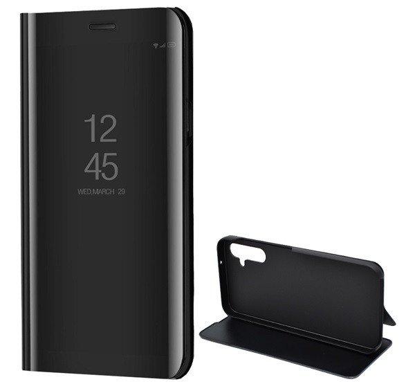 Tok álló (aktív FLIP, oldalra nyíló, asztali tartó funkció, tükrös
felület, Mirror View Case) FEKETE Samsung Galaxy A14 5G (SM-A146), Samsung
Galaxy A14 4G (SM-A145)