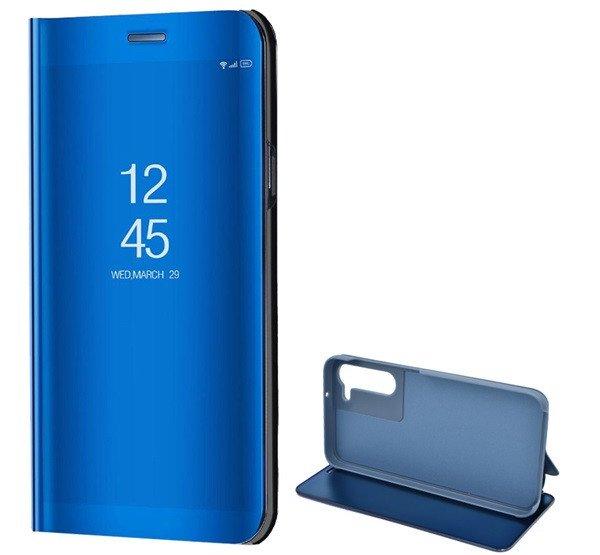 Tok álló (aktív FLIP, oldalra nyíló, asztali tartó funkció, tükrös
felület, Mirror View Case) KÉK Samsung Galaxy S23 Plus (SM-S916)