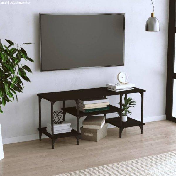 Fekete szerelt fa TV-szekrény 102x35x45,5 cm