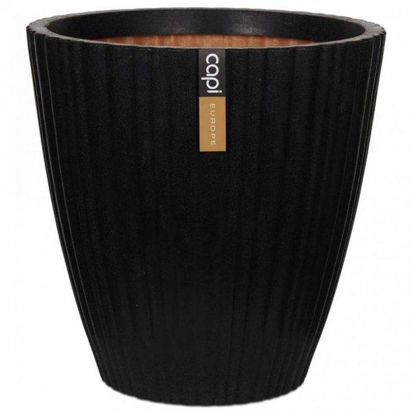 Capi Urban Tube fekete kúpos váza 55 x 52 cm