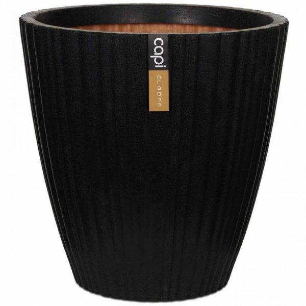 Capi Urban Tube fekete kúpos váza 40 x 40 cm