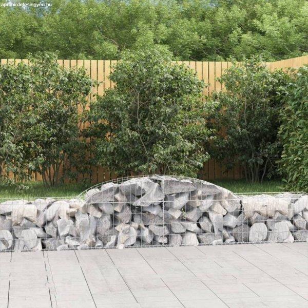 2 db íves horganyzott vas gabion kosár 300x50x40/60 cm