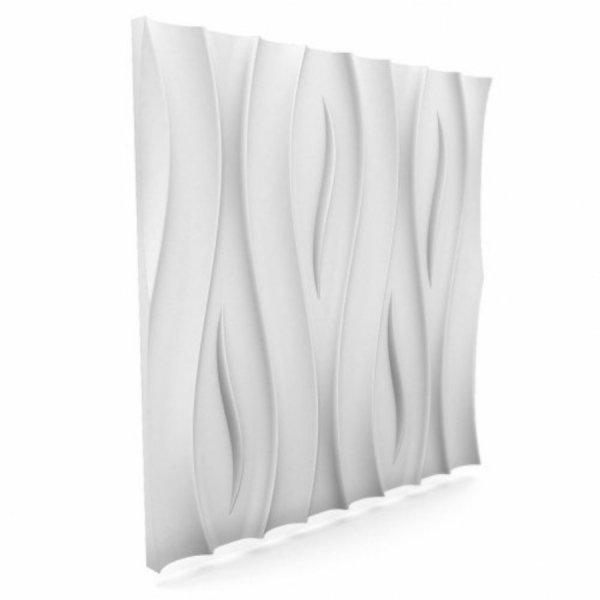 MYWALL OCEAN hullámos fehér EPS polisztirol festhető falpanel, modern
falburkolat 3d (60x60cm)