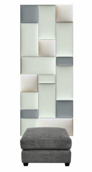 Előszobafal-15 modern design 3d Kerma falpanelekből, hátfalpanel, fehér,
beige, szürke színű