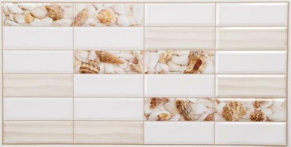 FLEXWALL Tile Sandy coast kagylós csempe PVC falpanel 96x48 cm, fürdőszoba,
konyha
