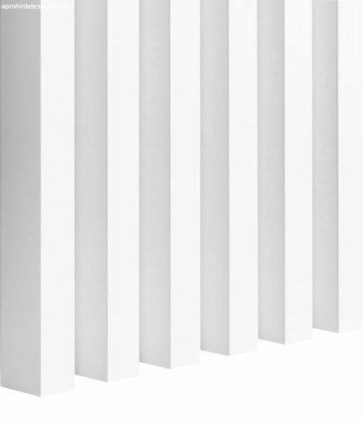 Fehér Lamella falburkolat - White, modern lamella léc MDF (3x275cm)