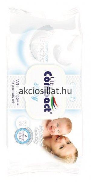 Ultra Compact Baby Sensitive Nedves Törlőkendő érzékeny bőrre 72db