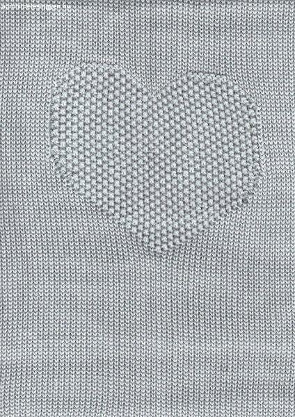 Nepii bambusz pléd 70*110 cm - szürke szívecske