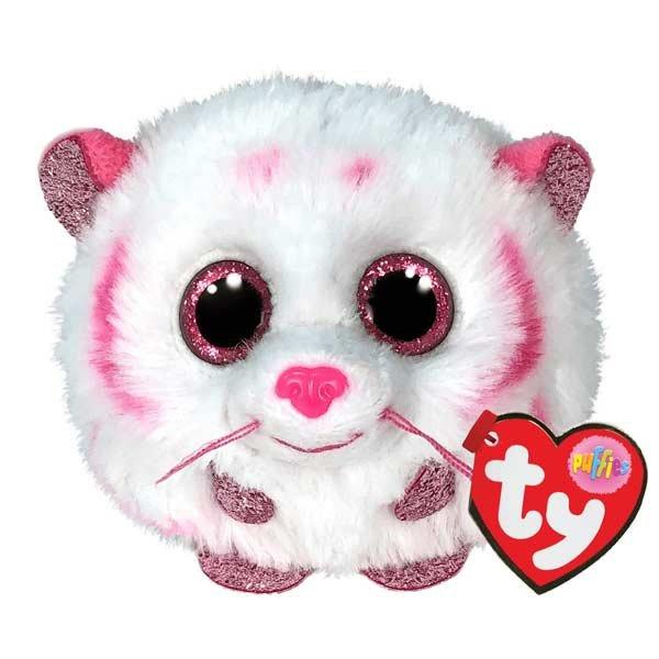TY Puffies rózsaszín-fehér tiger Tabor, 8 cm