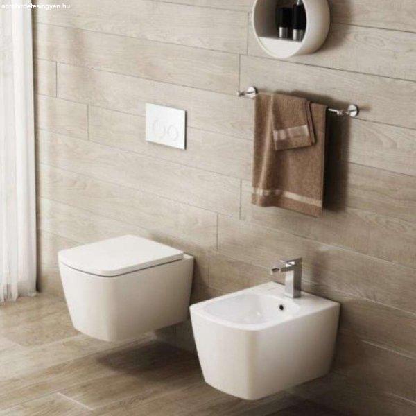 AREZZO DESIGN MONTANA perem nélküli mély öblítésű szögletes fali WC