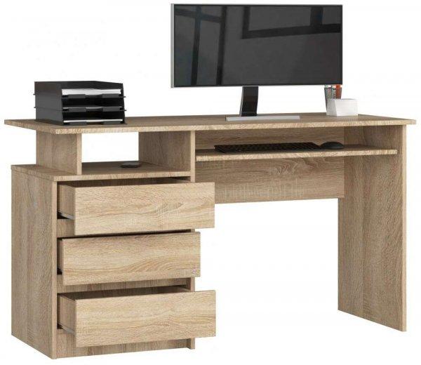 Íróasztal Akord Furniture CLP135 cm, sonoma tölgy