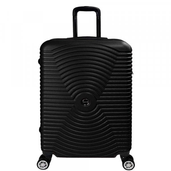 Quasar & Co.® közepes bőrönd, Model Air Circle, ABS, 4 kerék, 66 x 44 x 26
cm, 60 L, fekete