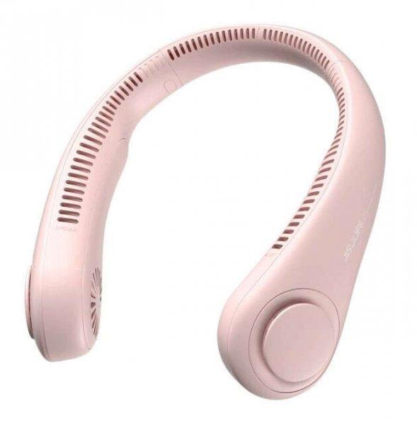 Mini hordozható nyakventilátor (Jisulife) Rózsaszín