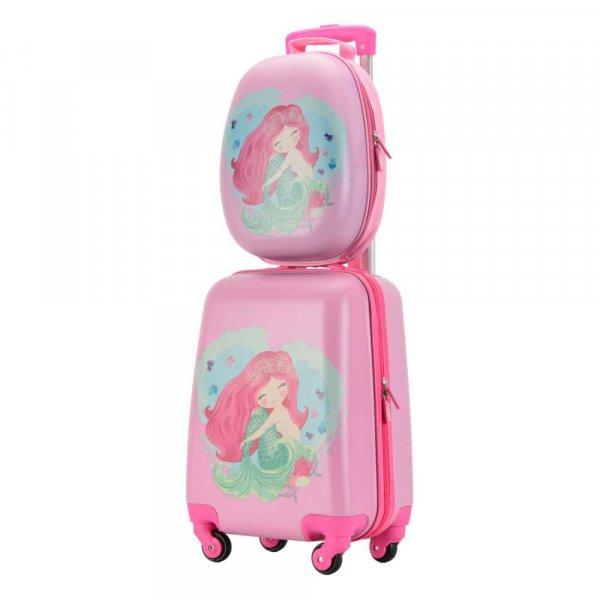 Gyerek Bőrönd Szett Sellő Mintás ( hátizsák+bőrönd) | BONTOUR