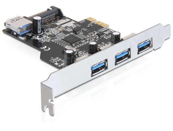 Delock PCI Express kártya  3 x külső + 1 x belső USB 3.0 (89301)
