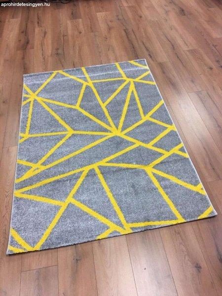 Barcelona E738 sárga geometriai mintás szőnyeg 120x170 cm