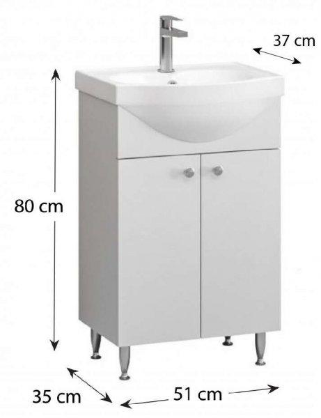 Ikeany fürdőszoba bútor szett mosdóval, Haro L3 Tükrös polccal