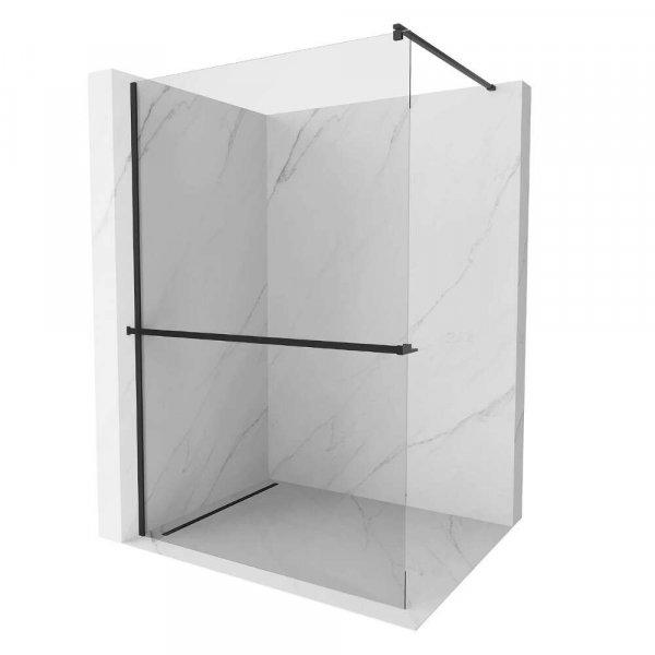 HD Arlo+ Black Walk-In zuhanyfal, 110x200 cm, 8 mm vastag vízlepergető
biztonsági üveggel, 200 cm magas, fekete profillal és távtartóval