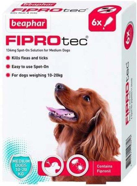 Beaphar FIPROtec spot-on kutyáknak (6 pipetta x 1.34 ml) (M: 10-20 kg)