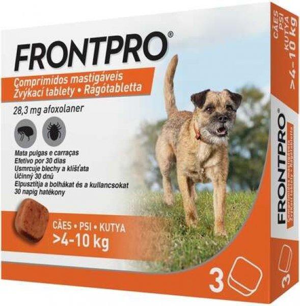 Frontpro bolha és kullancs elleni rágótabletta kutyáknak (3 db tabletta
[egész doboz]; 4 - 10 kg l 3 x 28.3 mg)