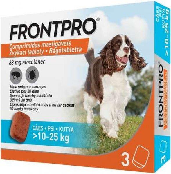 Frontpro bolha és kullancs elleni rágótabletta kutyáknak (3 db tabletta
[egész doboz]; 10 - 25 kg l 3 x 68 mg)