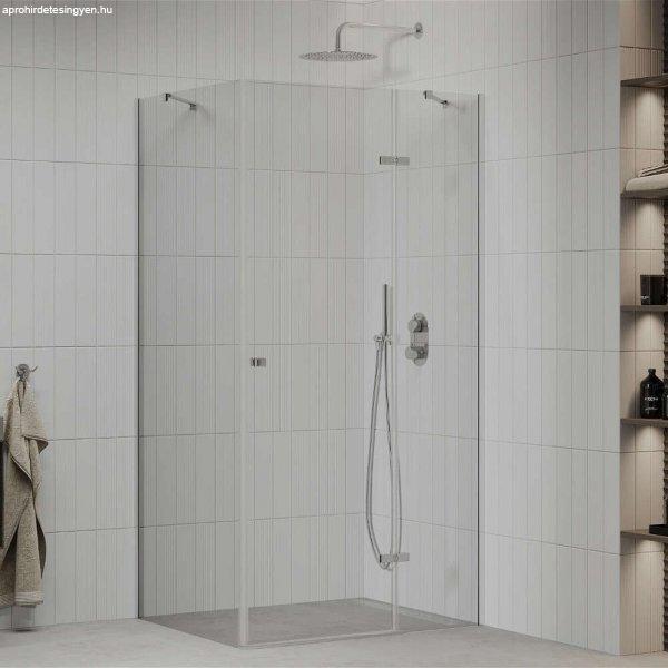Mexen Roma 80x100 aszimmetrikus szögletes nyílóajtós zuhanykabin 6 mm vastag
vízlepergető biztonsági üveggel, krómozott elemekkel, 190 cm magas
