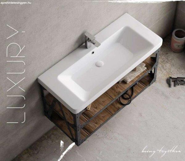 Sanovit Luxury 60 cm széles fali, pultba és bútorba építhető szögletes
kerámia mosdó