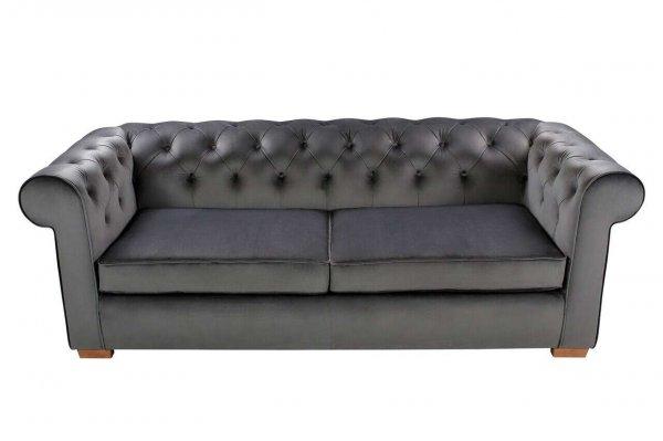 Oxford Chesterfield Kihúzható kanapé, 3 személyes 88x216x75 cm,
antracitszürke