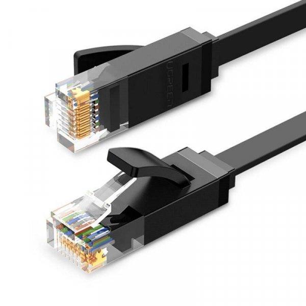UGREEN Ethernet RJ45 lapos hálózati kábel, Cat.6, UTP, 5 m (fekete)