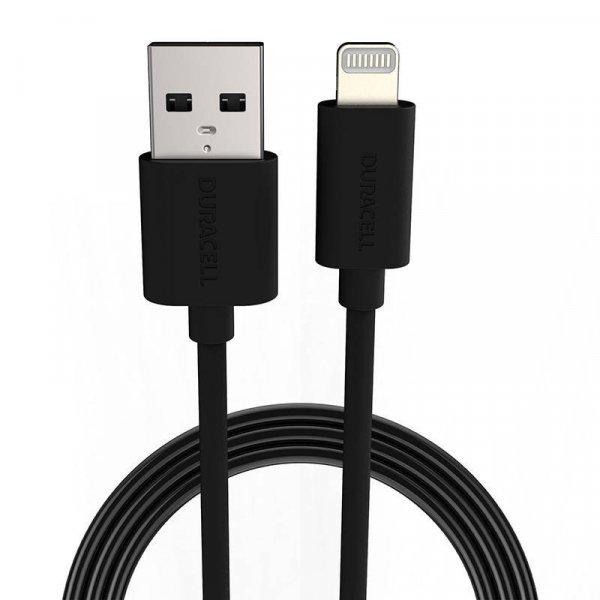 kábel USB to Lightning Duracell 1m (black)