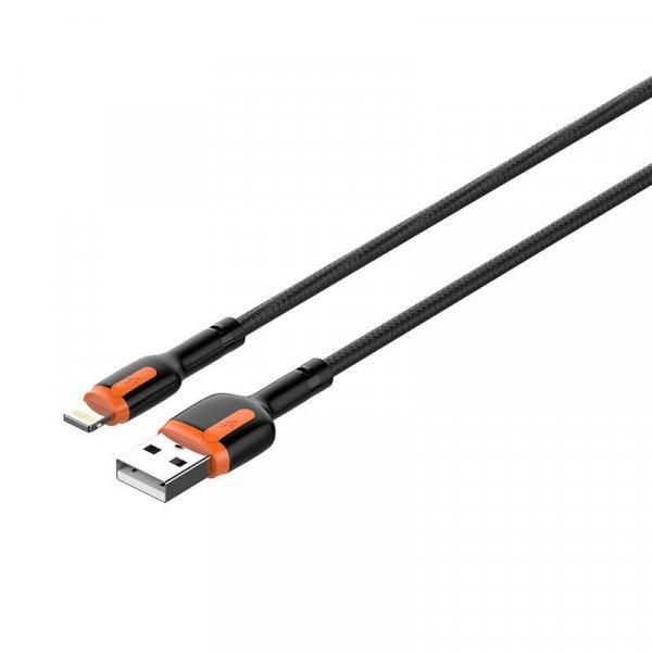 LDNIO LS531, USB - Lightning 1 m-es kábel (szürke-narancs)