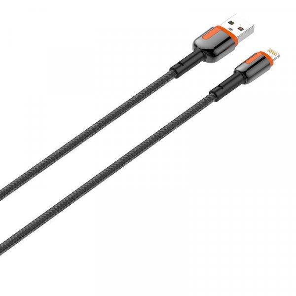 USB LDNIO LS591 lightning kábel, 2,4 A, hossza: 1m