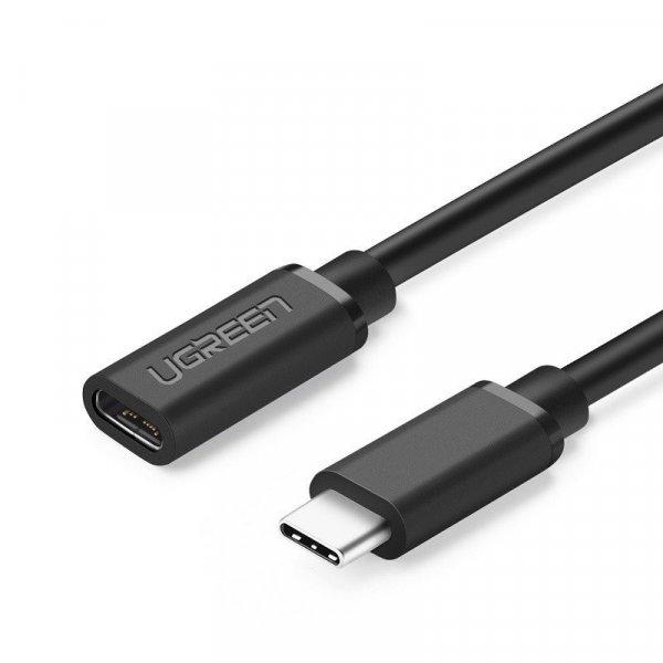 Hosszabbító USB-C 3.1 UGREEN kábel, 4K, 60 W, 0,5 m (fekete)