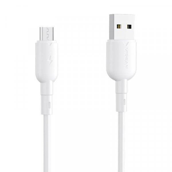 USB és Micro USB kábel Vipfan Colorful X11, 3A, 1m (fehér)