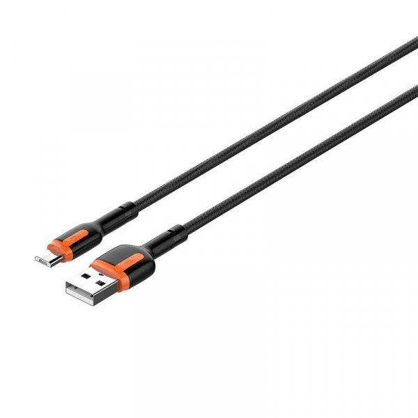 LDNIO LS531 USB - Micro USB 1m kábel (szürke-narancs)