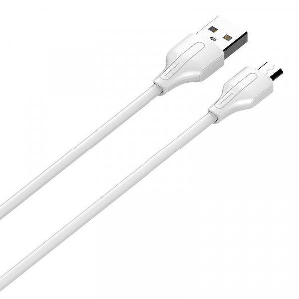 USB-Mikro USB kábel LDNIO LS542, 2.1A, 2m (fehér)