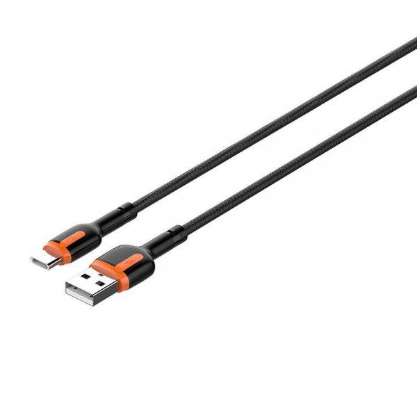 LDNIO LS531, 1m USB - USB-C kábel (szürke-narancssárga)