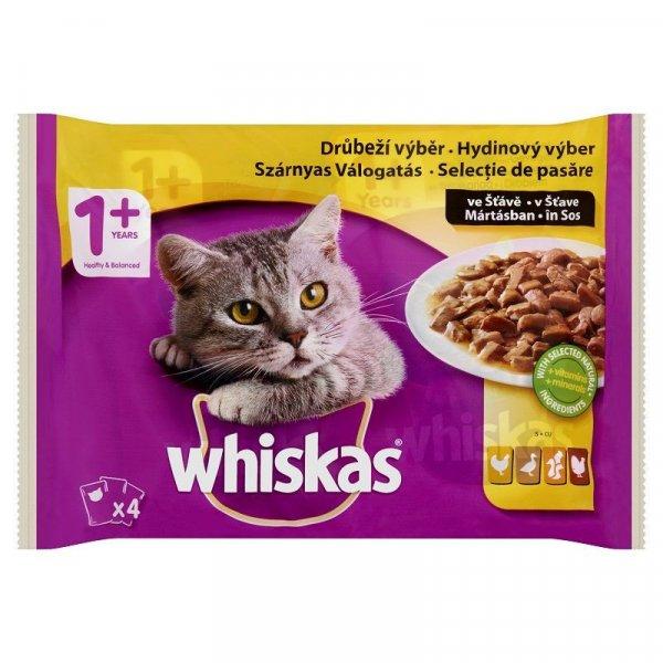 Whiskas alutasak 4-pack szárnyas válogatás mártásban 4*85gr