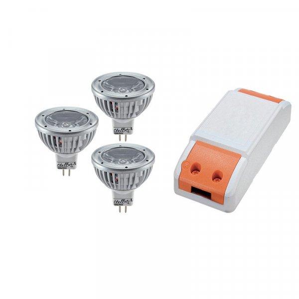 LED DRIVER 12W+ 3X LED1 3W 2700K MR16 99SET3LED235