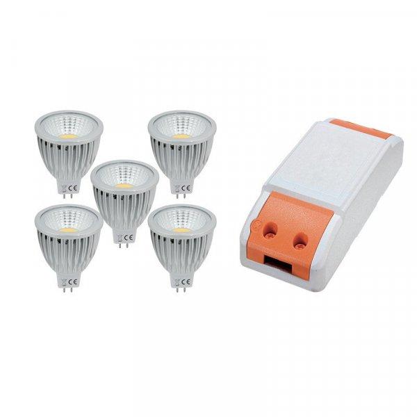 LED DRIVER 36W+ 5X LED3 5W 4000K MR16 99SET5LED572