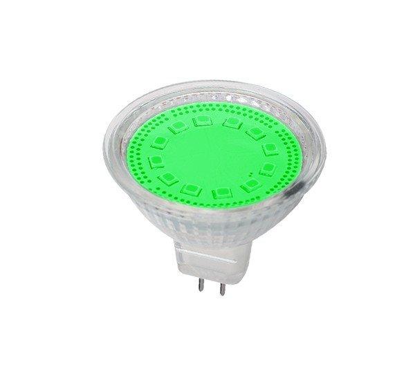 LED LÁMPA MR16 SMD2835 3W G5,3 12V 3000K ZÖLD 99LED604