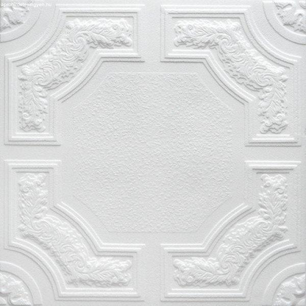 Álmennyezet - Marbet CARACAS dekoratív hungarocell polisztirol fehér
festhető mennyezeti burkolólap (50x50cm)