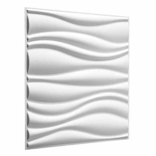 Falburkolat - Wallart Waves - Hullám mintás 3D környezetbarát falpanel,
festhető 50x50 cm